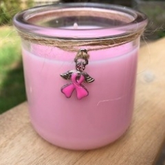 Candle Pot unwrapped with close up of the Charm