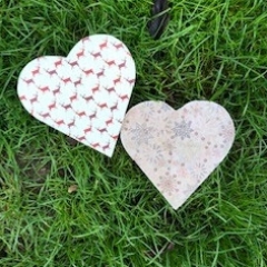 Christmas Heart Shaped Trinket Boxes