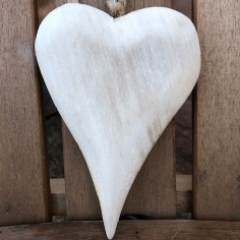Colourwashed Hearts - White